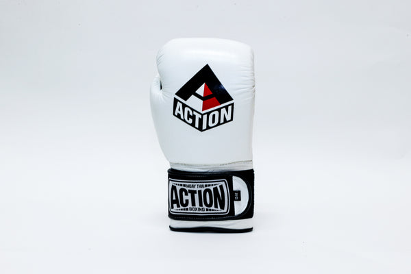 Action White Boxing Gloves