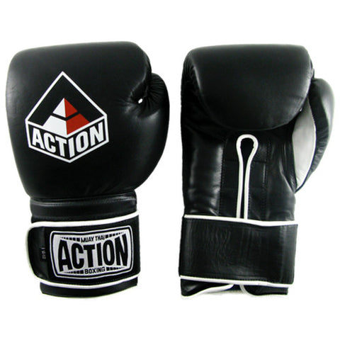 Action Boxing Gloves - Blue/White Logo