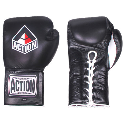 Action Pro Lace Up Boxing Gloves